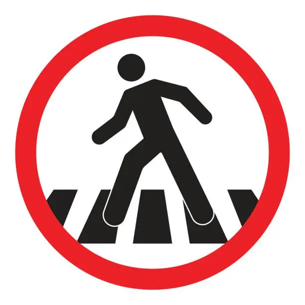 Vector illustration of crosswalk icon,sign isolated vector