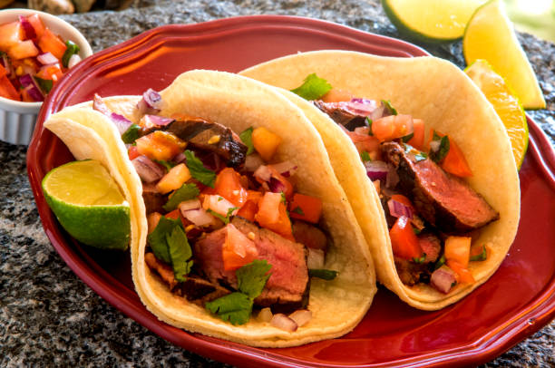 grilled beef taco