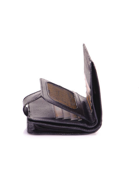 istock One leather purse on a white background 822403510