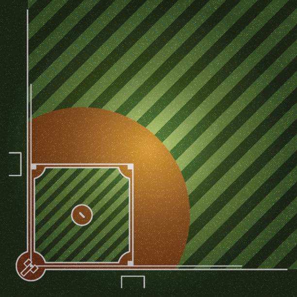 野球のフィールド要素ベクトル イラスト デザイン コンセプトの現実的なデニム テクスチャ - softball field点のイラスト素材／クリップアート素材／マンガ素材／アイコン素材