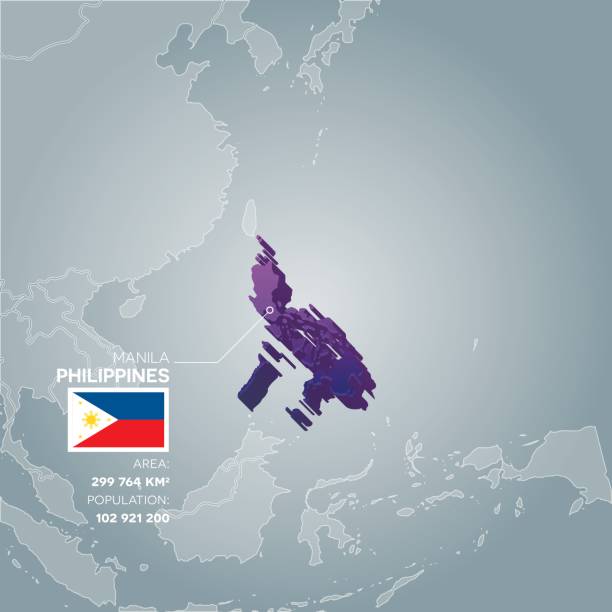 ilustrações, clipart, desenhos animados e ícones de mapa de informações do filipinas. - philippines map manila philippines flag