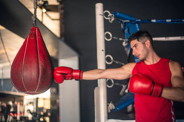 istock Boxer exercising in the gym 822492768