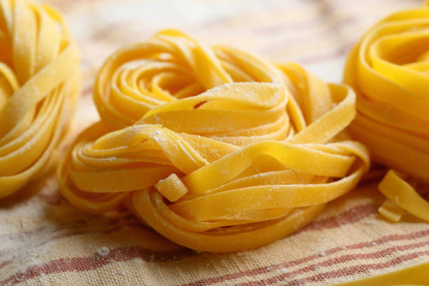 istock Fresh raw pasta, food closeup 822517382
