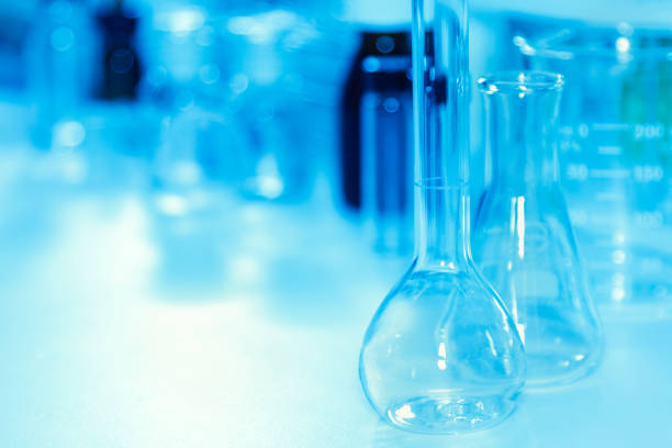 istock Scientist with equipment laboratory for science concept and selective focus. 822519120