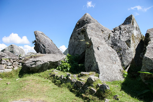 Giant boulders were once cut here after being dragged up the mountain side to build the Incan city of Macchu Picchu