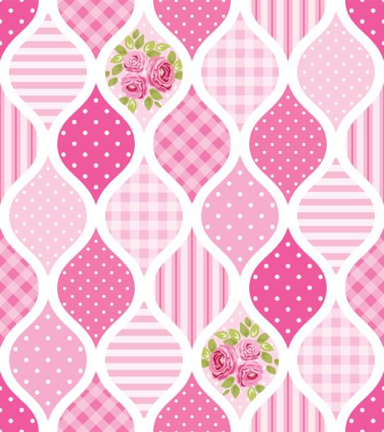 Pink Patchwork Pattern 200+ Pink Patchwork Quilt Stock Illustrations, Royalty-Free Vector ...