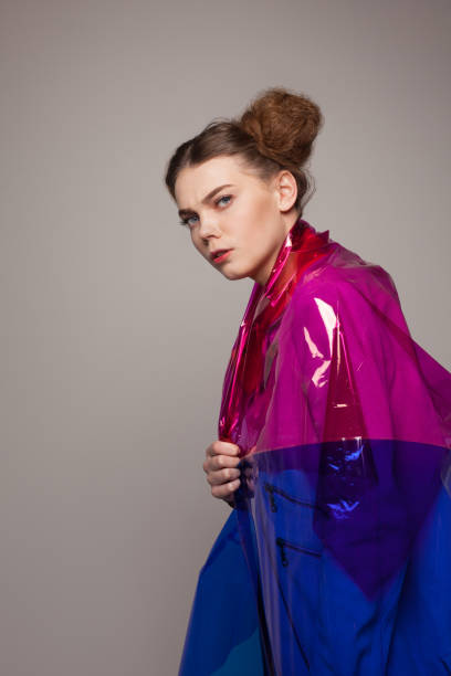 istock Girl with multicoloured clothing looking angrily 822523572
