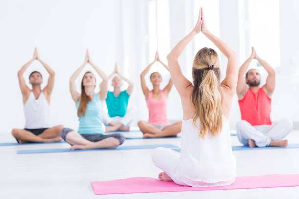 istock Concept of yoga class 822524424