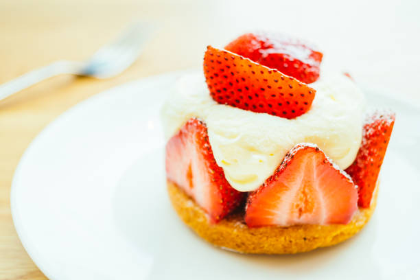 istock Sweet dessert with strawberry tart 822540610