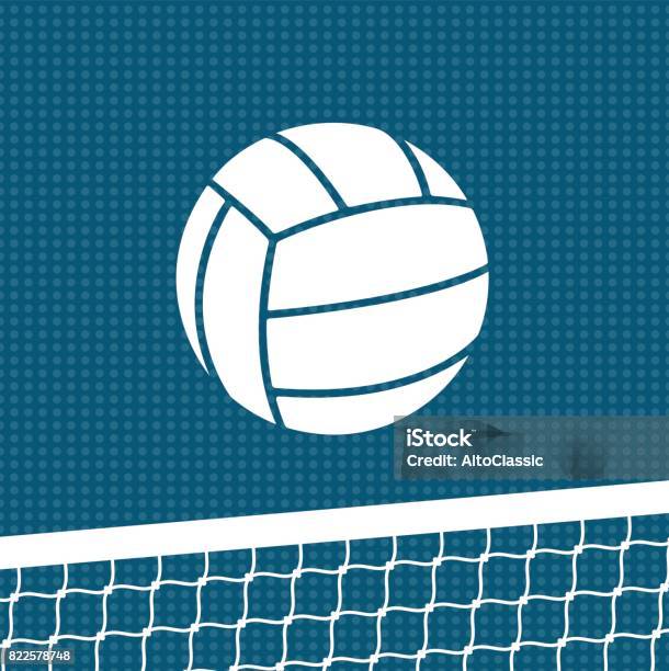 Ilustración de Fondo Plano De Voleibol y más Vectores Libres de Derechos de Red de voleibol - Red de voleibol, Juego de vóleibol, Vector