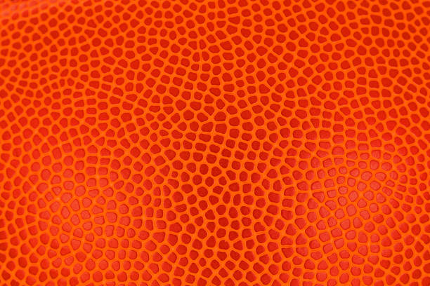 istock Close up of leather basketball background textured 822584812