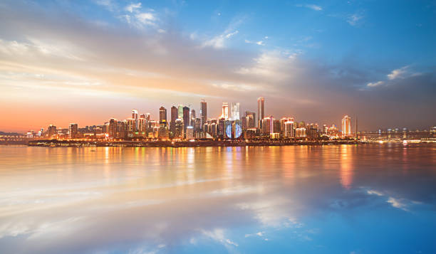 istock Modern metropolis skyline, Chongqing, China, Chongqing panorama. 822586236