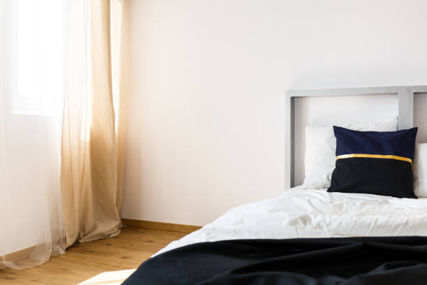 istock White walls in bedroom 822599464