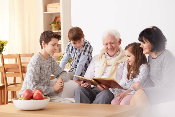 istock Family looking at photographs 822617024