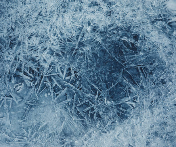 helado textura superficial - crystals of frost fotografías e imágenes de stock