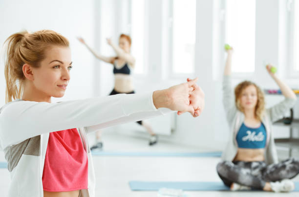 istock Fitness women on gym 822643092