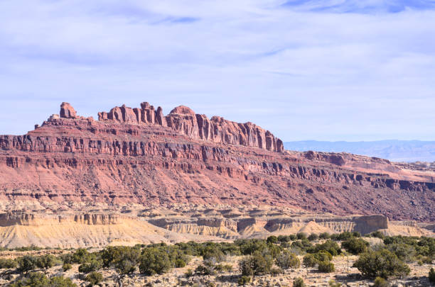 istock Red sandstone cliffs of Black Dragon Canyon landscape 822661656