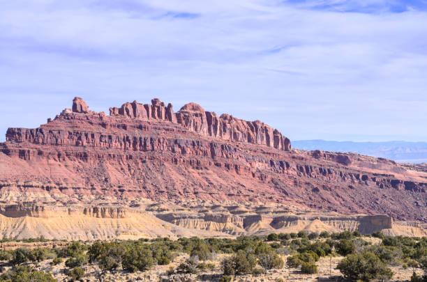 istock Red sandstone cliffs of Black Dragon Canyon landscape 822664098