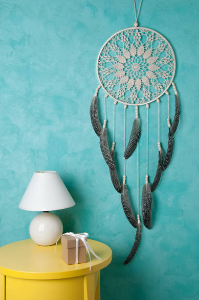 istock Beige crochet doily dream catcher 822665114