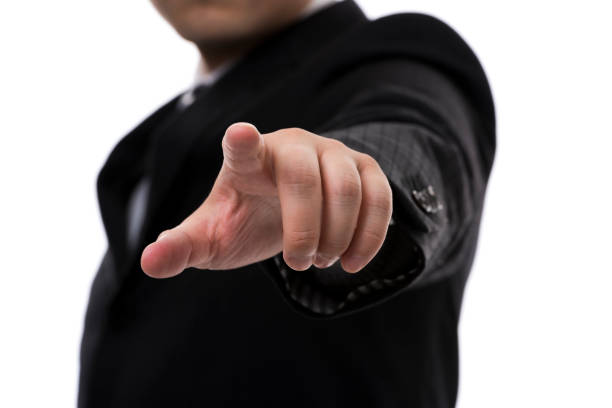 businessman pointing his finger