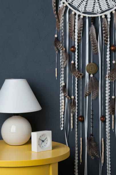 istock Cream crochet doily dream catcher 822674378