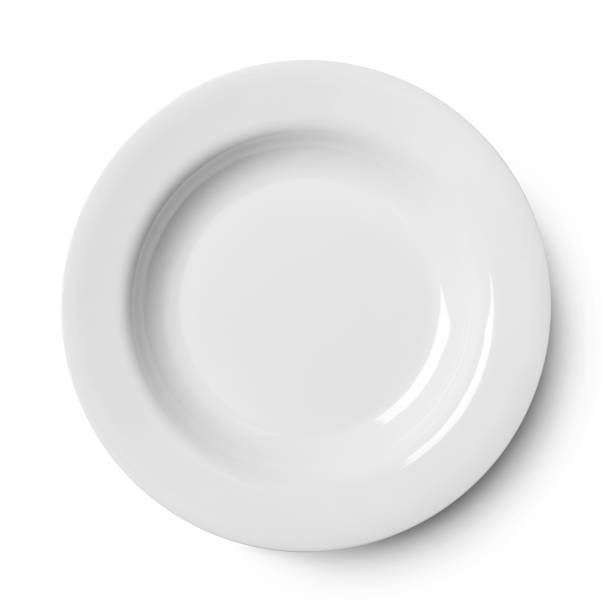 istock Simple circular porcelain plate 822685258