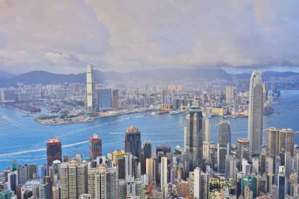 istock Hong Kong skyline. View from Victoria Peak. 822697476