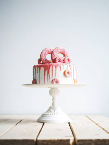 istock Amazing wedding cake with donuts 822697624