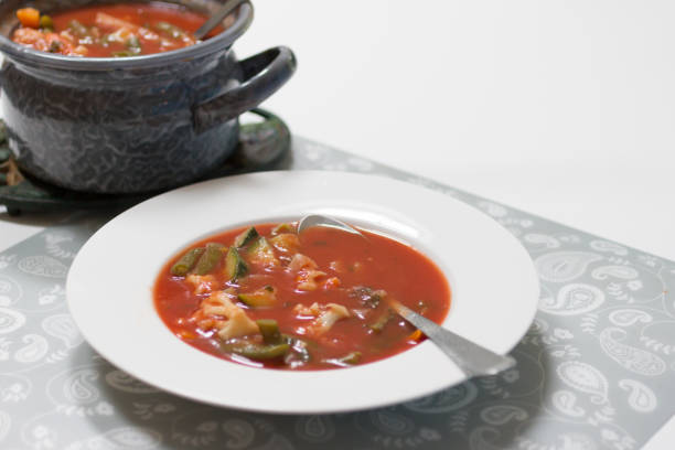istock Tomato soup with vegetables 822719162