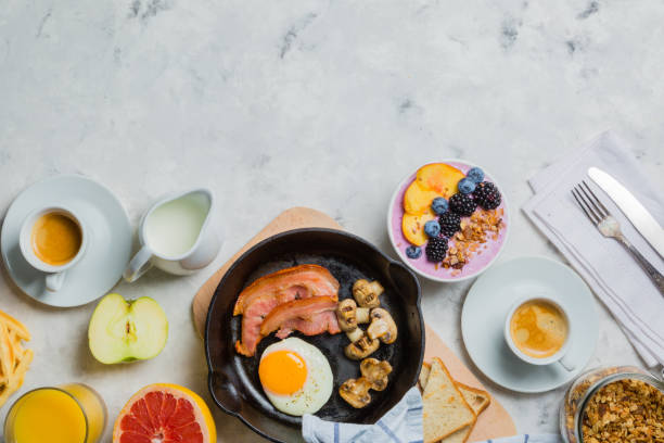 istock Breakfast and lunch concept - traditional food 822739052