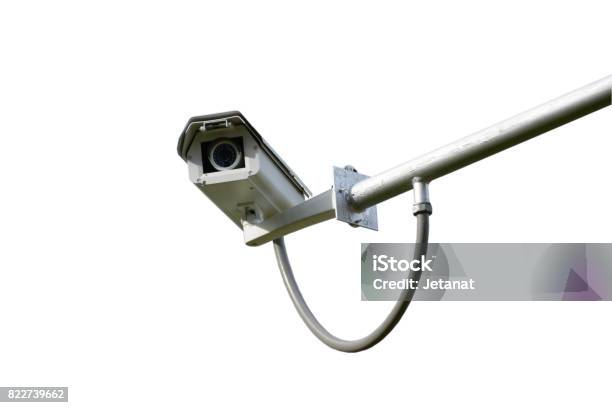 Isolated Cctv Stock Photo - Download Image Now - Cable, Control, Crime