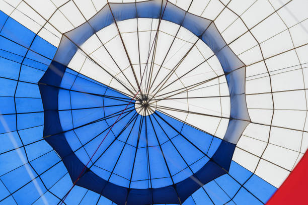 istock Abstract surface texture of hot air balloon close-up. Bright colors. Background for bright moments of life 822763588