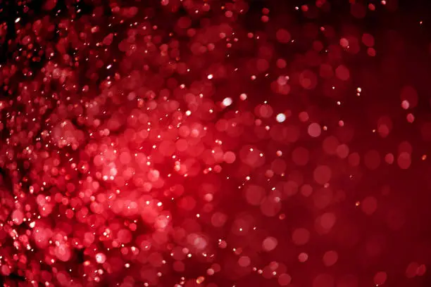 Photo of Abstract red bokeh lights