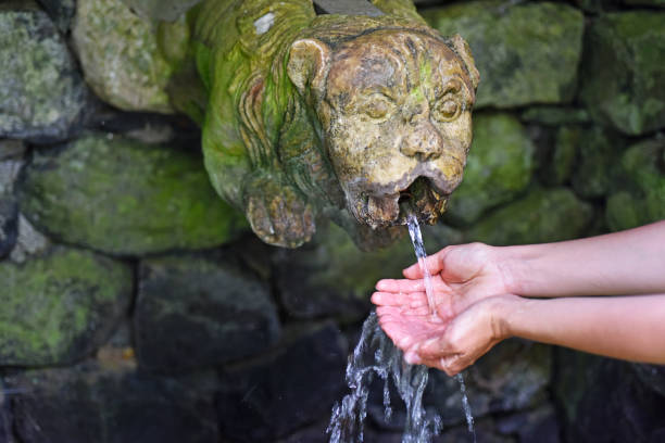 istock Old retro outdoors water faucet 822778370