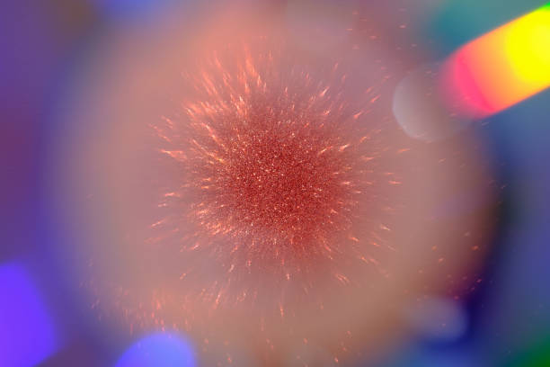istock Reflection on CD disc on red blurred bokeh background for pray or meditation caption and hope concept 822785596
