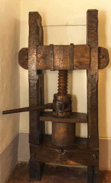 istock Old medieval handmade press in Camaldoli, Italy 822790900