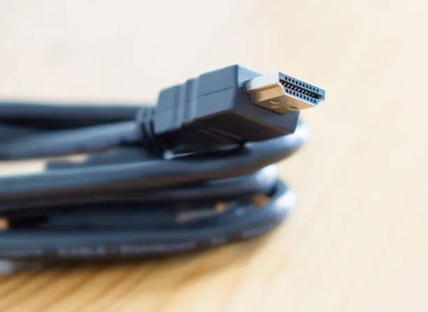 HDMI cable close up