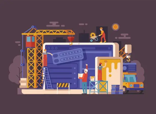 Vector illustration of Site Under Construction Concept