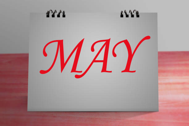 istock May Written in Desktop Calendar Mock up 822815116