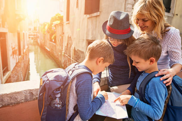istock Family visiting Venice, Italy 822851632
