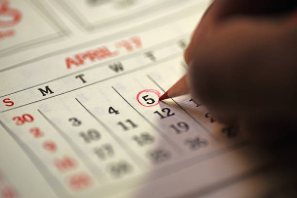 istock 5th day of the month marked in calendar 822868698