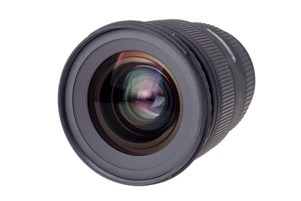 istock Lens of modern digital camera, view of front lens 822879696