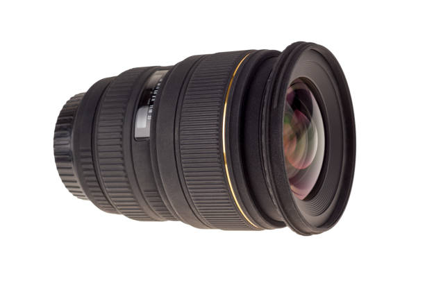 istock Lens of modern digital camera, view of front lens 822879736