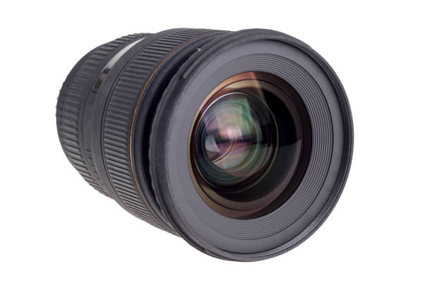 istock Lens of modern digital camera, view of front lens 822879804