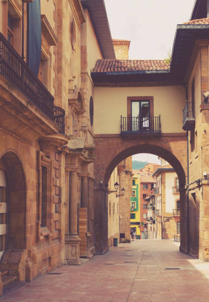 istock Pedestrian  street with arch 822881196