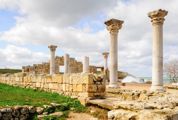 istock Chersonesus ruins, archaeological park, Sevastopol, Crimea 822888496