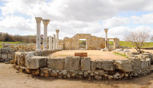 istock Chersonesus ruins, archaeological park, Sevastopol, Crimea 822888632