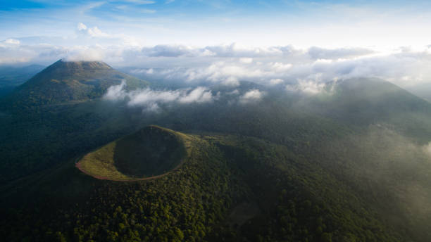 Chain of puys seen from the sky