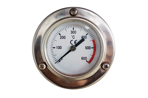Analog thermometer circular isolated
