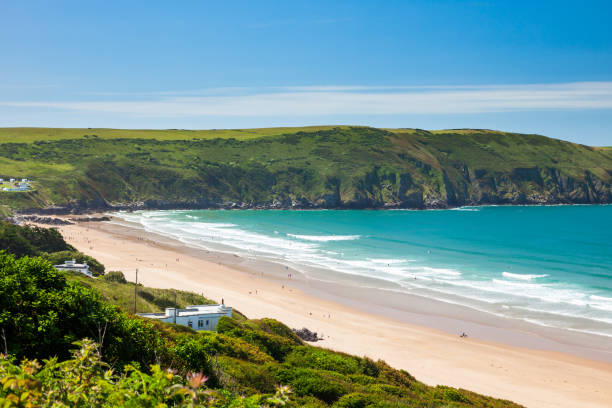 putsborough sands di woolacombe warren devon inghilterra - woolacombe foto e immagini stock